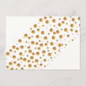 Gold Champagne Bubbles Wedding Detail Informatiekaartje (Achterkant)