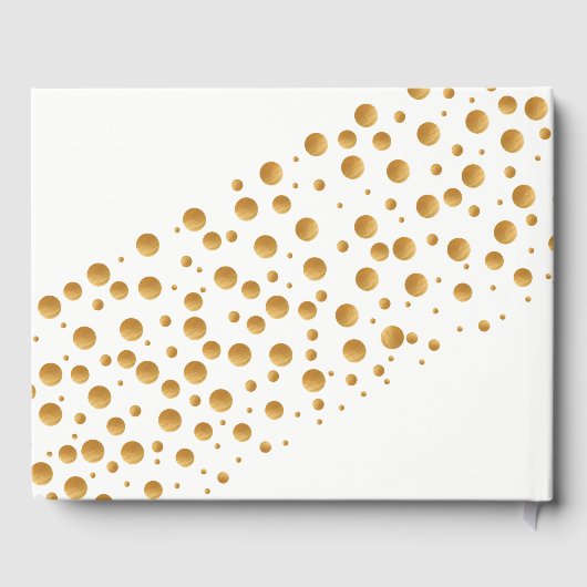 Gold Champagne Bubbles Wedding Gastenboek (Achterkant)