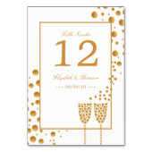 Gold Champagne Bubbles Wedding Kaart (Voorkant)