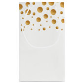 Gold Champagne Bubbles Wedding Klein Cadeauzakje (Achterkant)