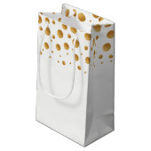 Gold Champagne Bubbles Wedding Klein Cadeauzakje (Achterkant Gekanteld)