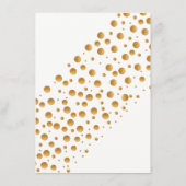Gold Champagne Bubbles Wedding Menu (Achterkant)
