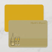 Gold Champagne Bubely Cheers Stylish Chic Wedding Bedankkaart (Voorkant / Achterkant)