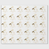  Gold Champagne Cheers New Year Cadeaupapier (Vlak)