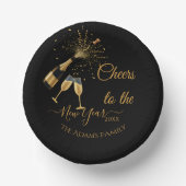 Gold Champagne Cheers New Year Papieren Kommen (Voorkant)