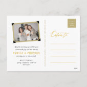 Gold Champagne Cheers Pop Fizz Clink Stylish Chic Feestdagenkaart (Achterkant)