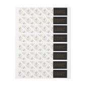 Gold Champagne Cheers Stylish New Year Adres (Vel)