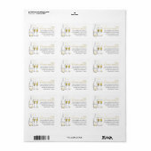 Gold Champagne Cheers Stylish New Year Adres Etiket (Full Sheet)