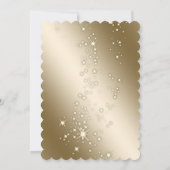 Gold Champagne Glass Corporate Kerstparty Kaart (Achterkant)