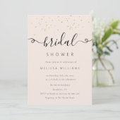 Gold Champagne Glitter Bridal Shower Kaart (Staand voorkant)
