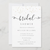 Gold Champagne Glitter Bridal Shower Kaart (Voorkant)
