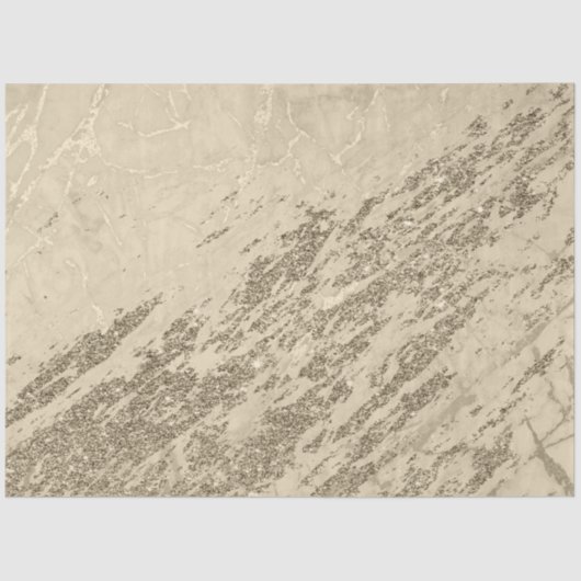Gold Champagne Glitter Marble Modern Tissuepapier (Voorkant)