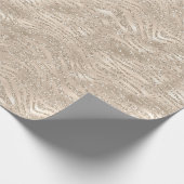 Gold Champagne Glitter Zebra Print glam Cadeaupapier (Hoek)