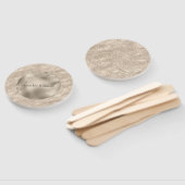 Gold Champagne Glitter Zebra Print glam Handwaaier (Niet-gemonteerd)