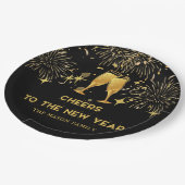 Gold Champagne juicht oudejaarsavond feest Papieren Bordje (Gekanteld)