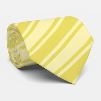 Gold Champagne Yellow Diagonal Stripe Mannen Stropdas