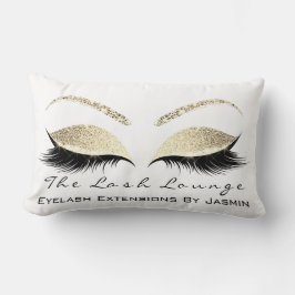 Gold Champaigne Makeup Eyes Lashes White Kussen