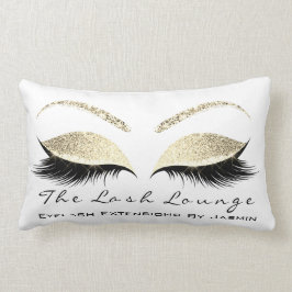 Gold Champaigne Makeup Eyes Lashes White Kussen