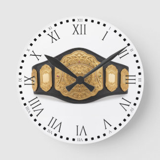 Gold Championship Belt Boxing Wrestling Decor Ronde Klok