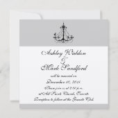 Gold Chandelier Bird Wedding Invitations Kaart (Achterkant)