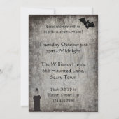 Gold Chandelier Halloween Party Kaart (Achterkant)