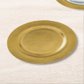 Gold Charger Ronde Kartonnen Onderzetter (Gebogen)
