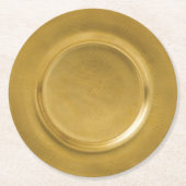 Gold Charger Ronde Kartonnen Onderzetter (Voorkant)