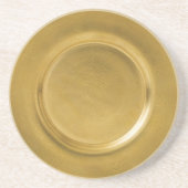Gold Charger Zandsteen Onderzetter (Voorkant)