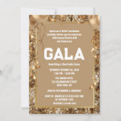 Gold Charity Ball Corporate Fundraising Party Kaart (Voorkant)