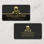 Gold Chauffeur Driver Lijst Rijden Visitekaartje (Voorkant / Achterkant)