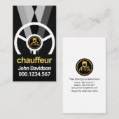 Gold Chauffeur Driver Service Visitekaartje (Voorkant / Achterkant)
