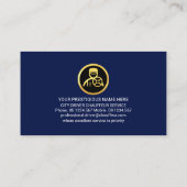 Gold Chauffeur Driver Taxi Line Visitekaartje (Achterkant)