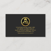 Gold Chauffeur Taxi Car Border Visitekaartje (Achterkant)