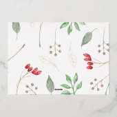 Gold Cheerful Stars PHOTO-kerstgroet Folie Feestdagenkaart (Achterkant)