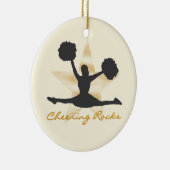 Gold Cheering Rocks T-shirts en cadeautjes Keramisch Ornament (Rechts)