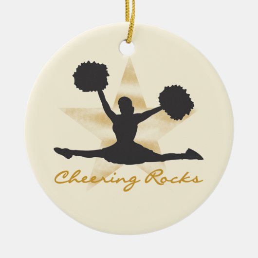 Gold Cheering Rocks T-shirts en cadeautjes Keramisch Ornament (Voorkant)