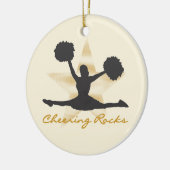 Gold Cheering Rocks T-shirts en cadeautjes Keramisch Ornament (Links)