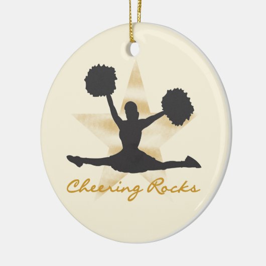 Gold Cheering Rocks T-shirts en cadeautjes Keramisch Ornament (Links)