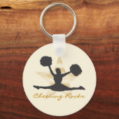 Gold Cheering Rocks T-shirts en cadeautjes Sleutelhanger (Voorkant)