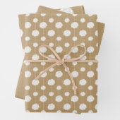 Gold Cheerleader Pom Pom Pattern Inpakpapier Vel (In situ)