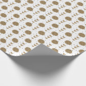 Gold Cheerleader Pom Poms & Hearts Pattern Cadeaupapier (Hoek)