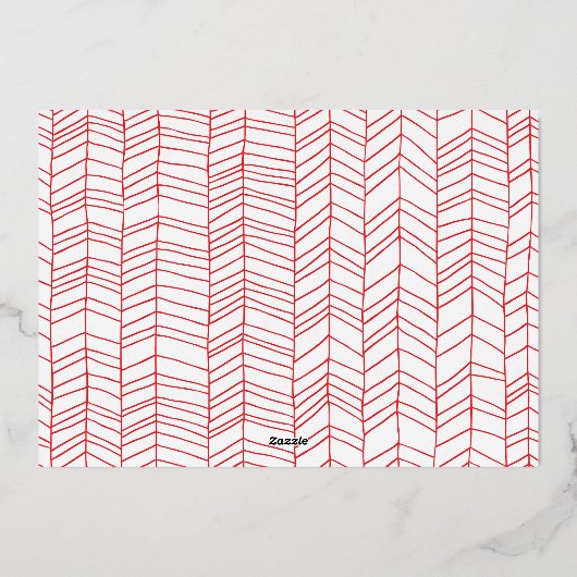 GOLD CHEERS | Rode gradiënt Merry-kerstfoto Folie Feestdagenkaart (Achterkant)