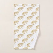 GOLD CHEETAH OERWOUD WITTE BATHROOM TOWEL SET BAD HANDDOEK (Handdoek)