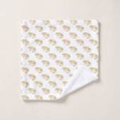 GOLD CHEETAH OERWOUD WITTE BATHROOM TOWEL SET BAD HANDDOEK (Wasdoekje)