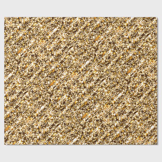 Gold Cheetah Print Cadeaupapier (Vlak)