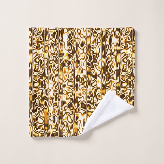 Gold Cheetah Print Towel set Bad Handdoek (Wasdoekje)