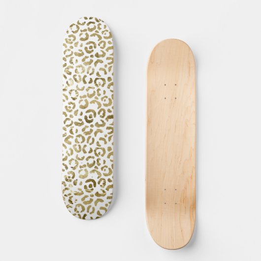 Gold Cheetah Skateboard (Voorkant)