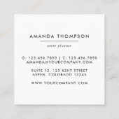 Gold Cheetah Skin-penseelstreken Vierkante Visitekaartje (Achterkant)