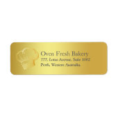 Gold Chef Pet Bakkerij retour adreslabel Etiket (Voorkant)