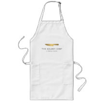 Gold Chef's Knife Logo Catering Restaurant